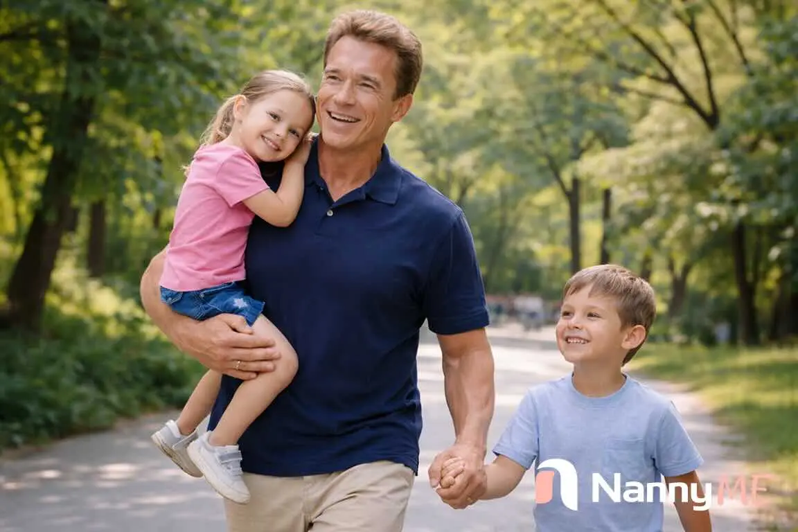 чоловік бебісітер гуляє з дитиною у парку київ