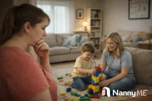 мама сумнівається чи залишати дитину з бебісіттером вдома